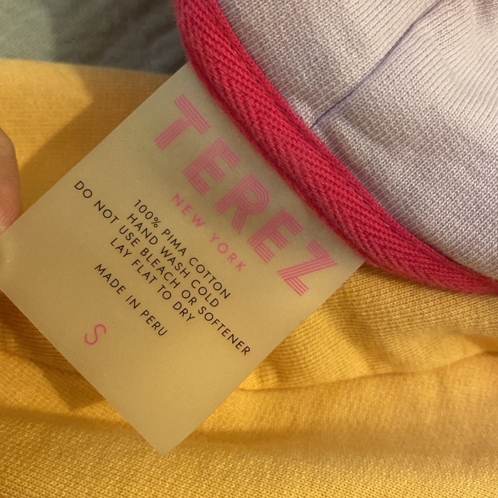 Terez New York Prima Cotton Colorful Hoodie. Size S - Picture 3 of 8